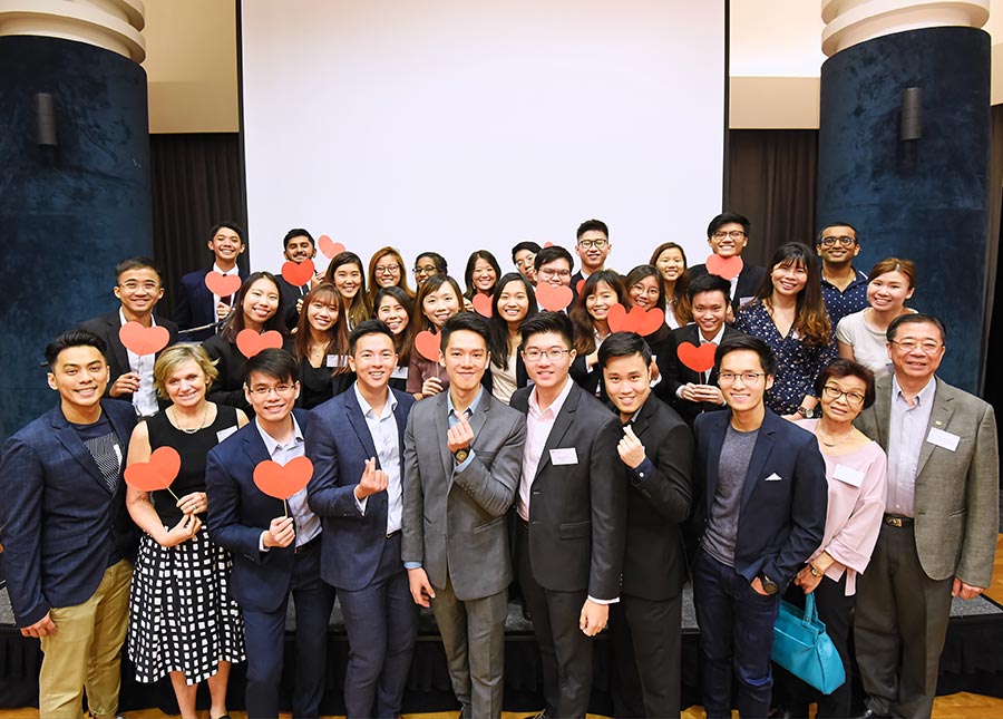 Conjunct SMU Student Leaders and teams with project advisors and partners from Rotary Foundation at Conjunct's Project Engagement Launch on 12 January 2019