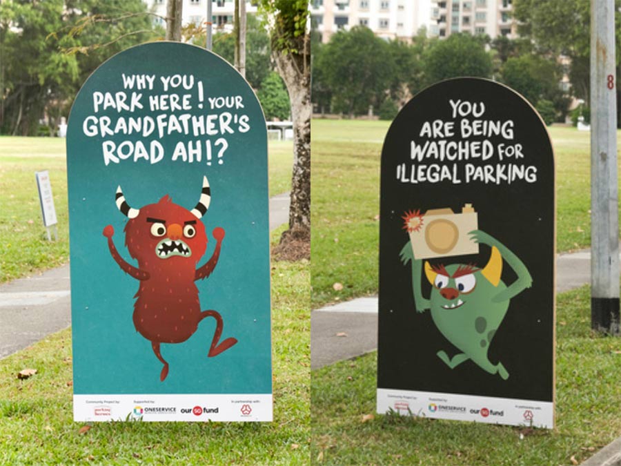 Together, the Mountbatten Parking Heroes team devised a smart, witty, and effective solution to deter humorous and quirky standees strategically placed to deter illegal parking. 