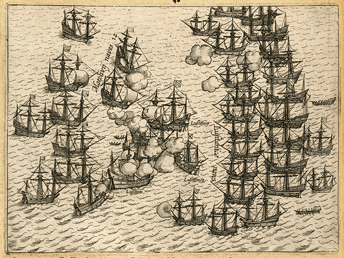 The Dutch blockade the Straits of Singapore and Melaka
