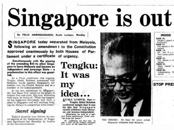 Singapore gains independence