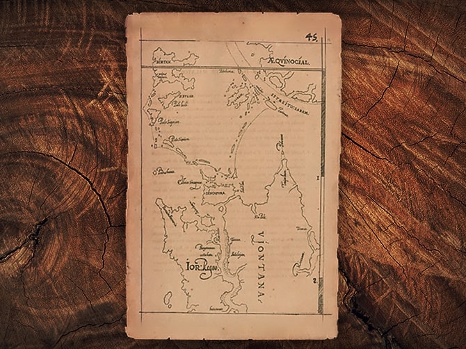 Manuel Godinho de Erédia's a map of Singapore