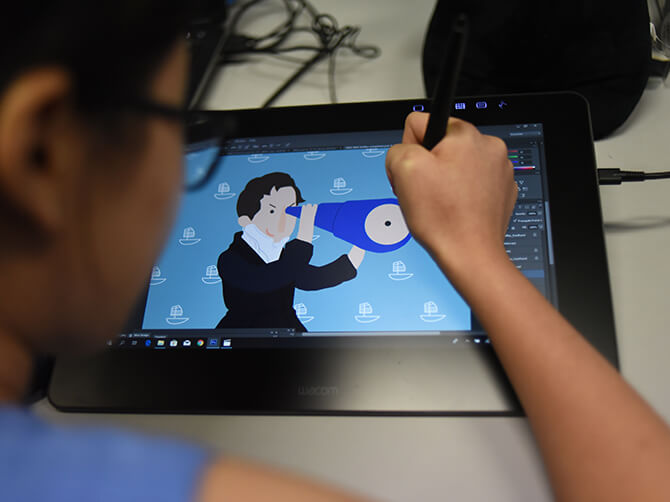 Singapore Chinese Girls' School students digital drawing